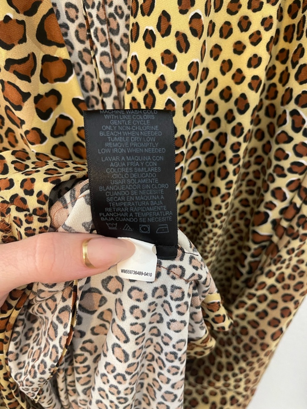Norma Kamali Leopard-Print Long Sleeve Wrap Dress - Picture 6 of 7